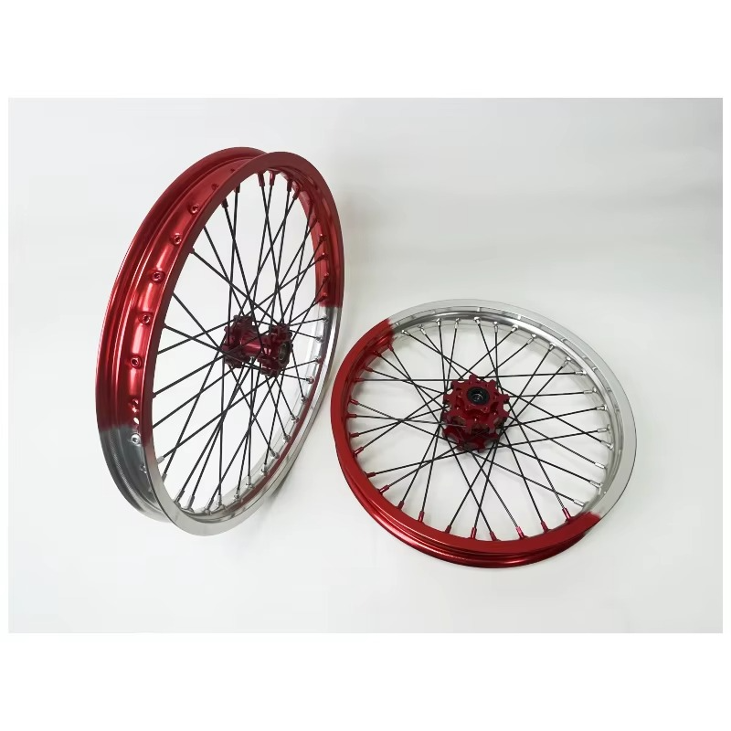 Silver and Red Supermoto Wheelset for LBX
