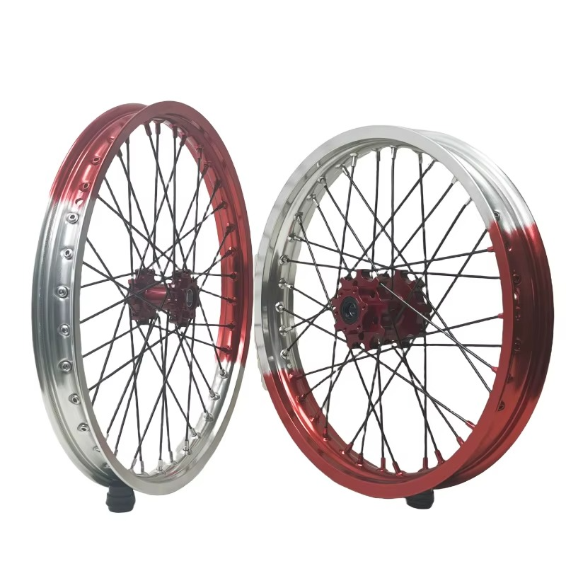 Silver and Red Supermoto Wheelset for LBX