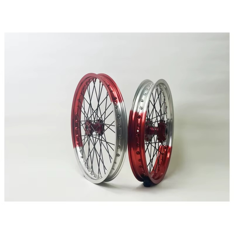 Silver and Red Supermoto Wheelset for LBX