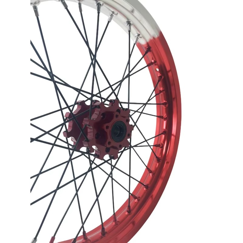 Silver and Red Supermoto Wheelset for LBX