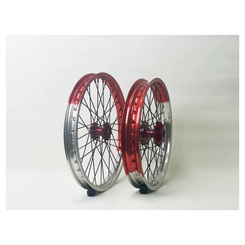 Silver and Red Supermoto Wheelset for LBX