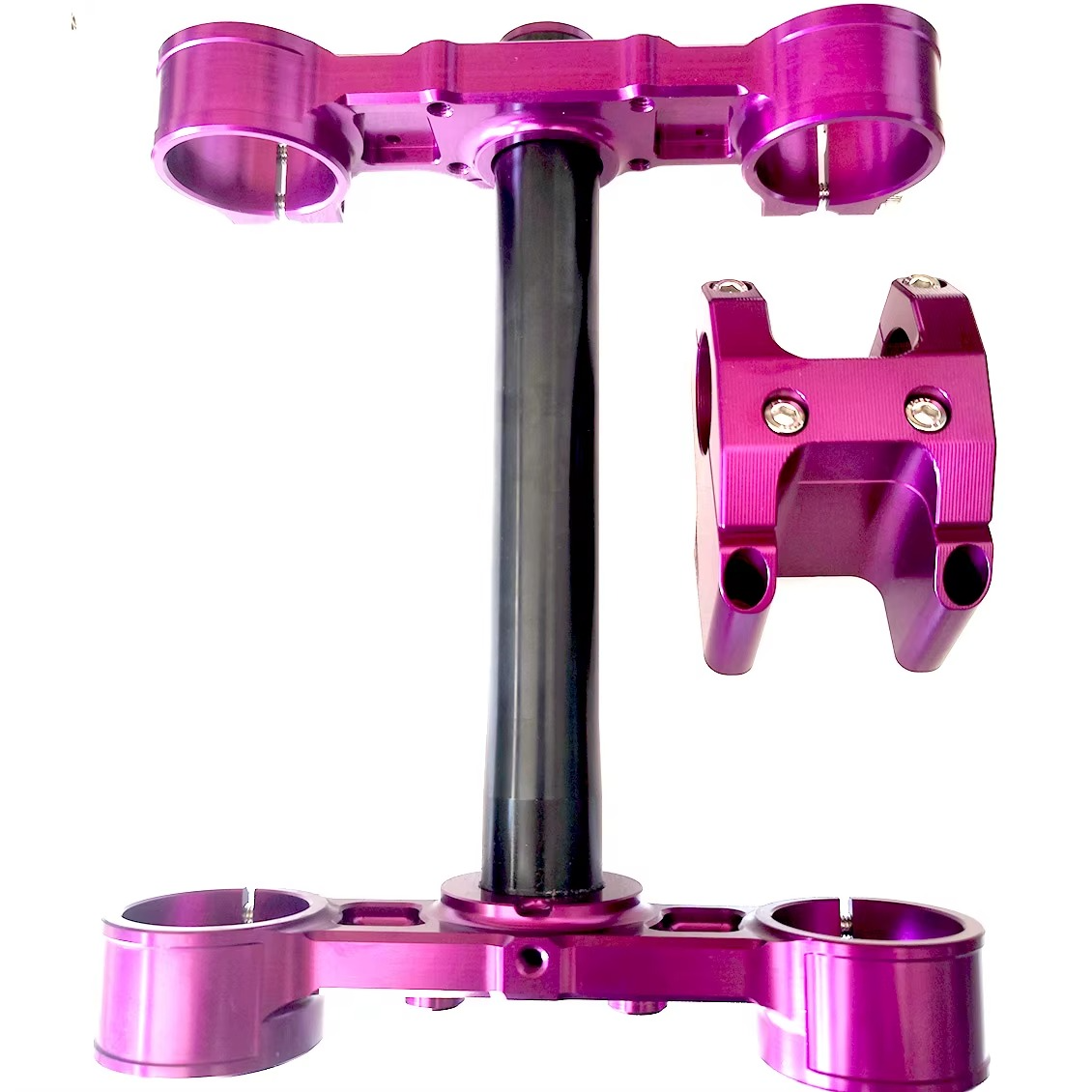 Coloured Fork Clamps for KKE Forks + Direct Mount Stem