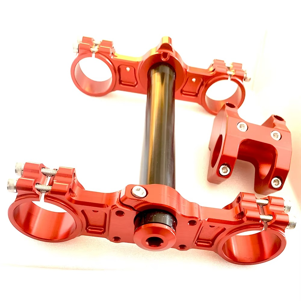 Coloured Fork Clamps for KKE Forks + Direct Mount Stem