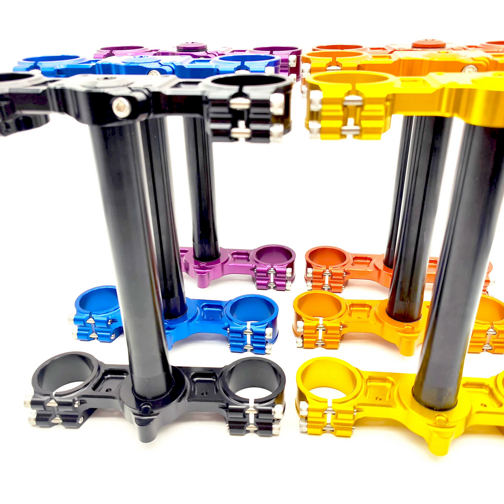 Coloured Fork Clamps for KKE Forks + Direct Mount Stem